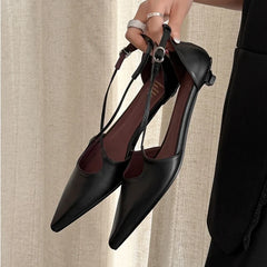 sheepskin pointed low Heel