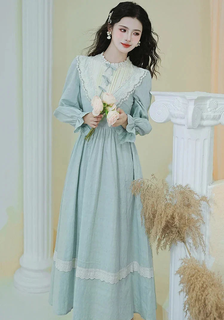 Winter Belle Romantic Royalcore Victorian Vintage-Style Dress
