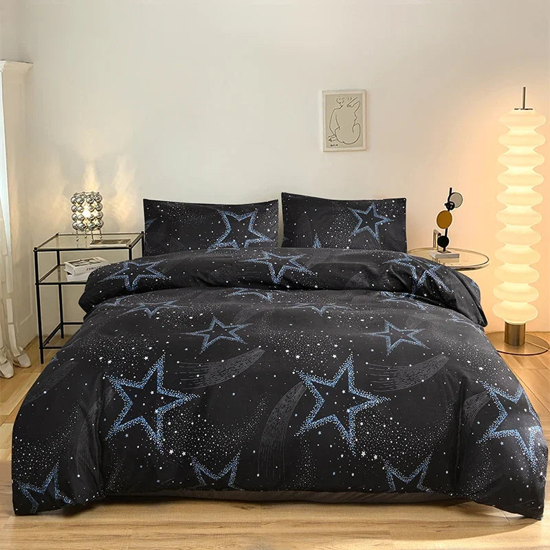 Minimal Nordic Style Quilt Cover Set Duvet cover and 2 Pillowcases plaid Comforter cover for full king twin double single bed