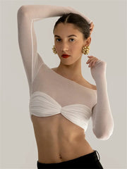 Brett Mesh Crop Top