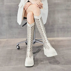 Female Breathable Hollowed Out Mesh Boots