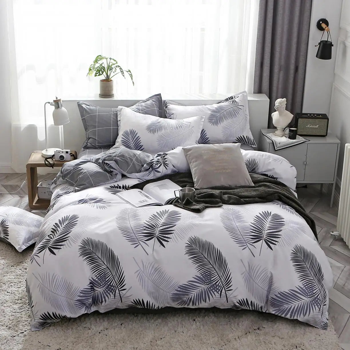 Simple Printed Duvet Cover Single Bed Quilt Cover Geometric Pattern Queen King Size One Comforter Cover Without Pillowcases