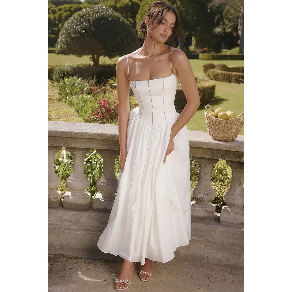 Maura Classic White Flare Dress
