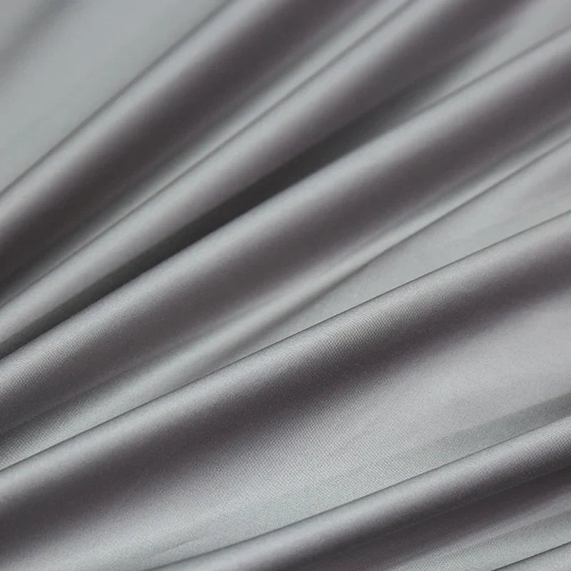 1400TC Egyptian Cotton Grey Luxury Hotel Style Hollow Wide Edge Bedding Set