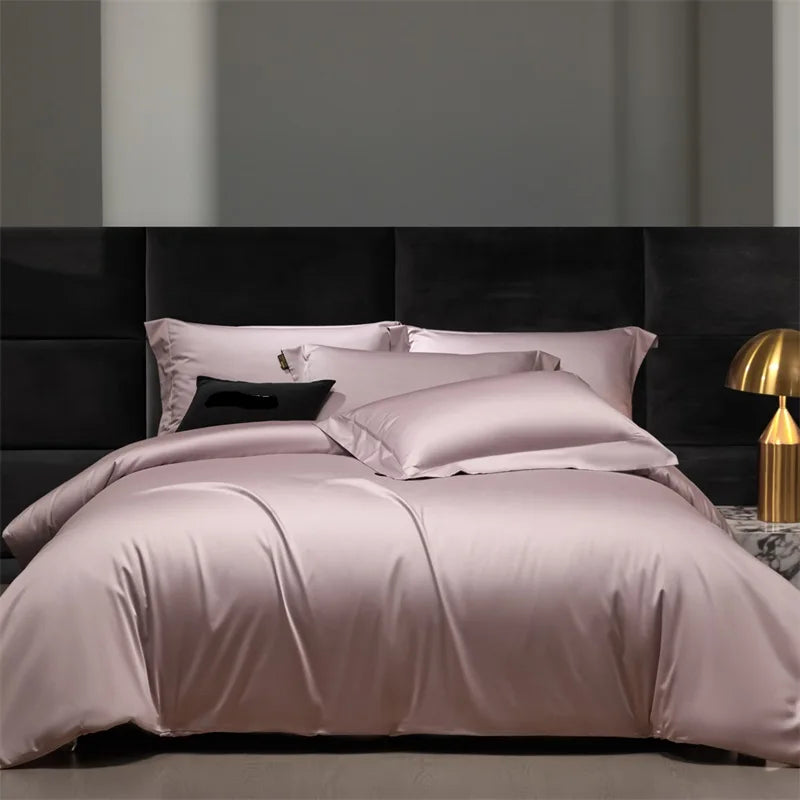 Hotel Grade Solid Color Luxury 1000TC Long Staple Cotton Soft Bedding Set