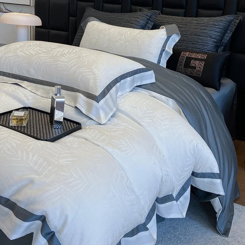 800TC Lyocell Cotton Jacquard Soft Silky Luxury Bedding Set