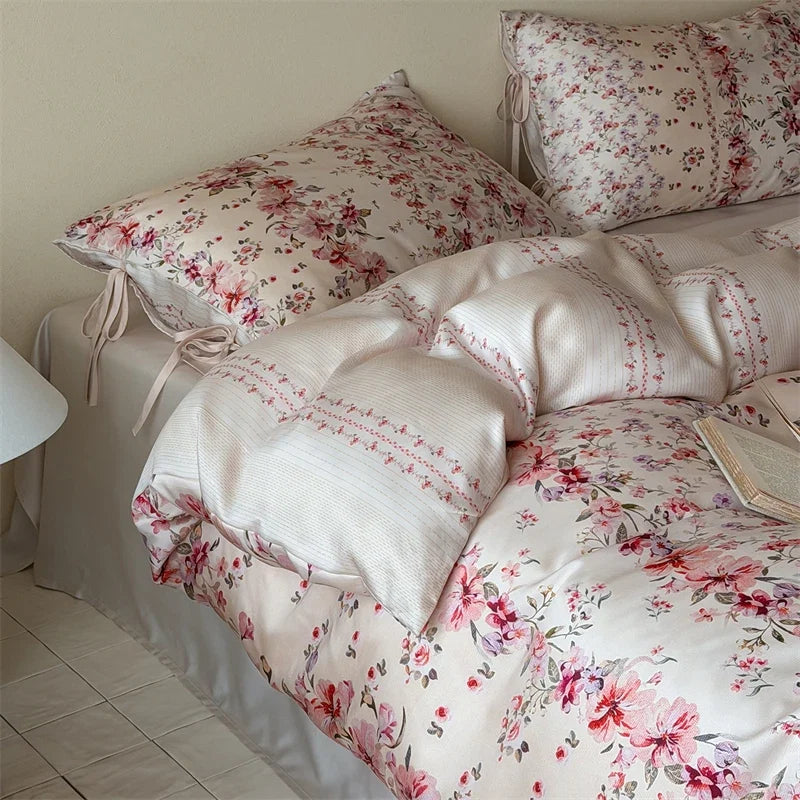 Vintage French Floral Lyocell Bedding Set