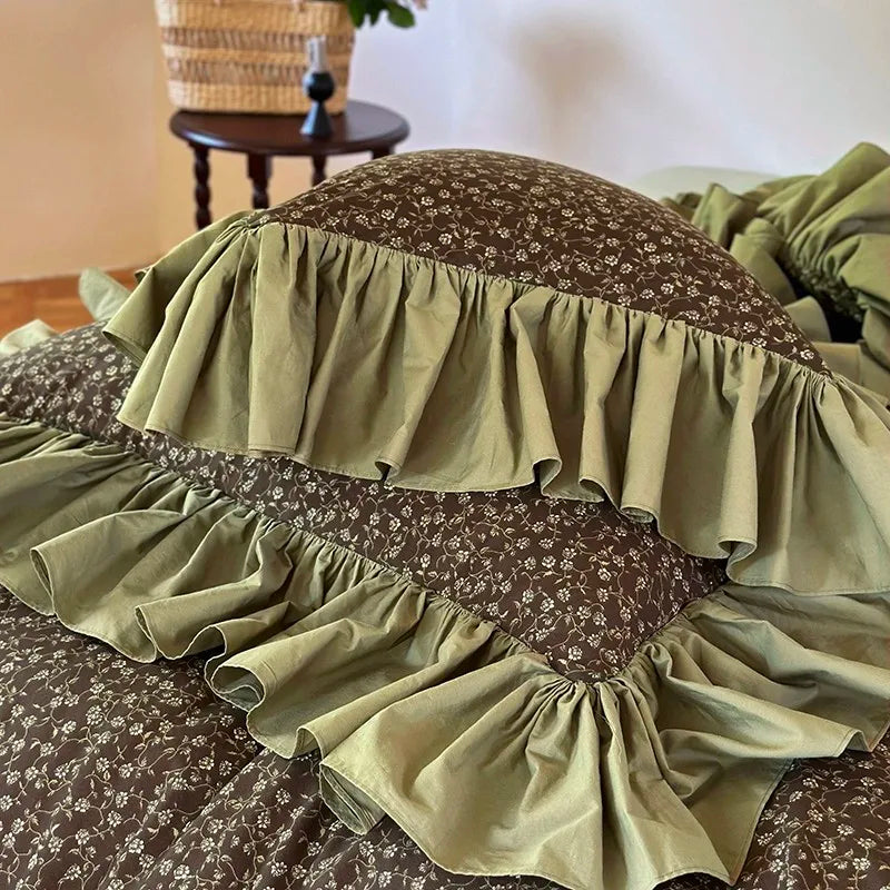 100% Cotton Vintage Pastoral Style Bedding Set