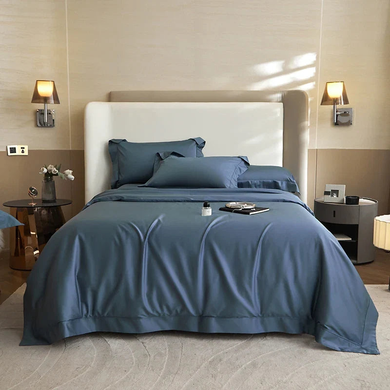 Luxury 1400TC Egyptian Cotton Soft Silky Black Bedding Set