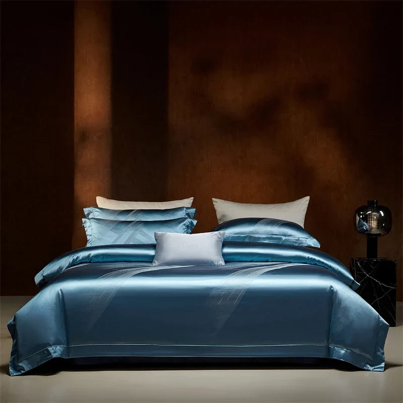 Luxury Satin Jacquard Egyptian Cotton Bedding Set