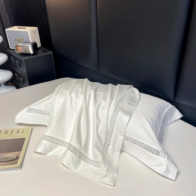 4Pcs Luxury 1000TC Egyptian Cotton White Hotel Style Bedding Set