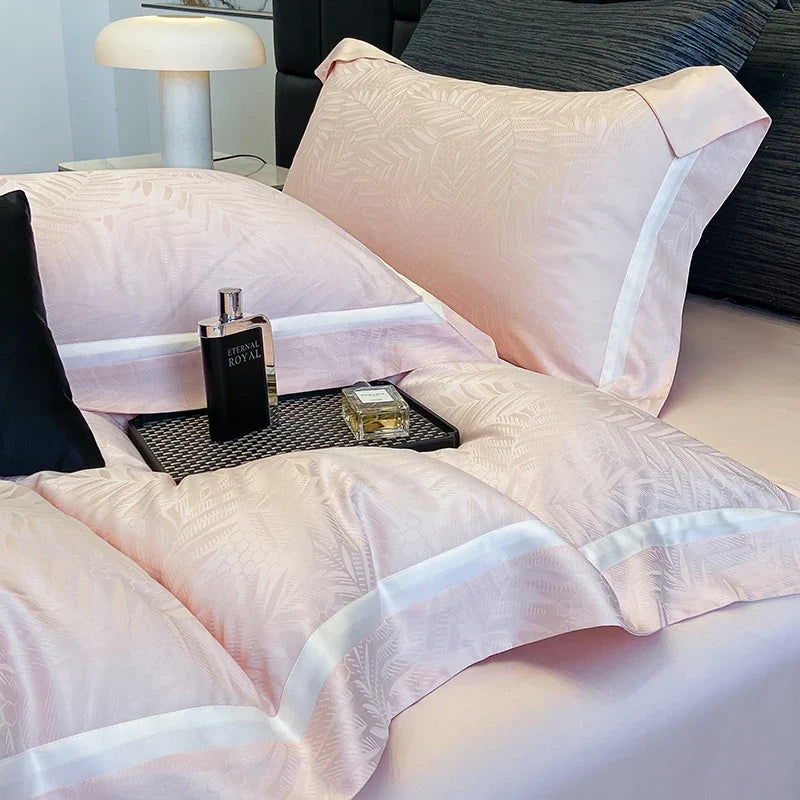 800TC Lyocell Cotton Jacquard Soft Silky Luxury Bedding Set