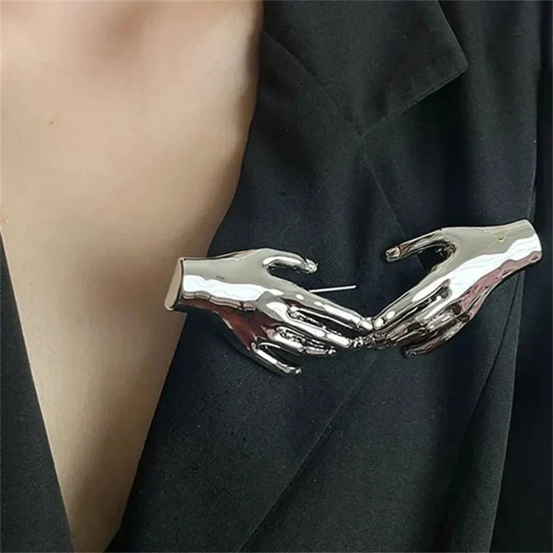 Hand Accent Art Brooch Pin