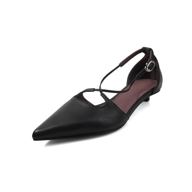 sheepskin pointed low Heel