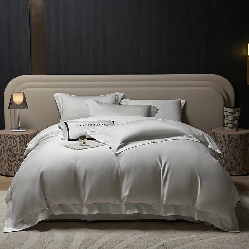 Luxury 1400TC Egyptian Cotton Soft Silky Black Bedding Set