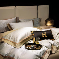 Satin Yarn-dyed Jacquard 1000TC Egyptian Cotton Soft Silky Luxury Bedding Set