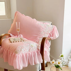 Elegant Lace Rose Embroidery Bedding Sets