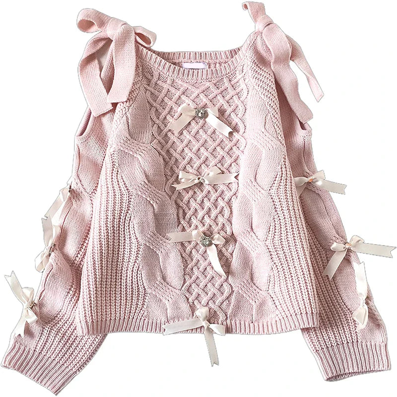 Ribbon Snowflake Coquette Sweater