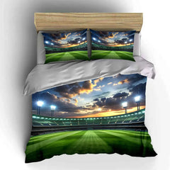 Stadium under dramatic sky. Print Bedding Set