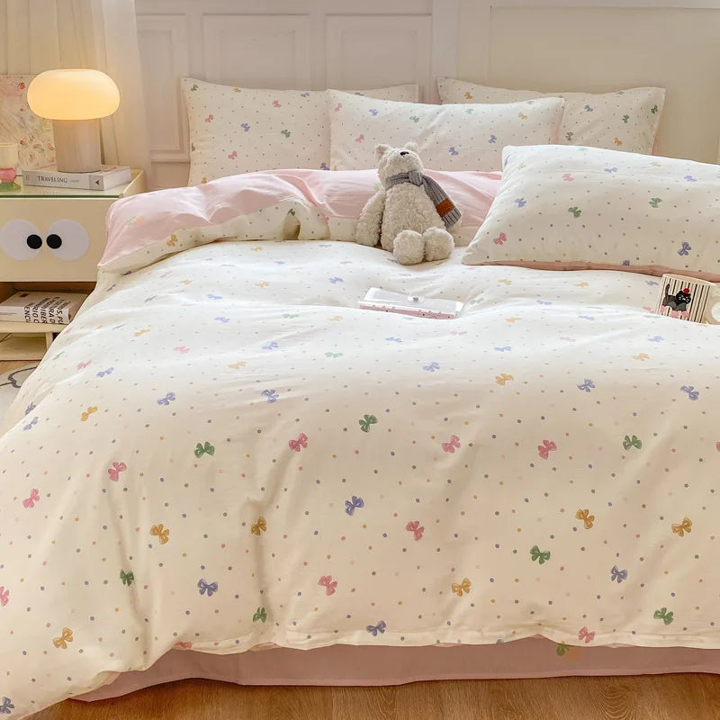 1PC Skin Friendly Duvet Cover Cartoon Printed Quilt Cover Single Bed and Double Bed Duvet Cover Soft Cptton Comforters Covers
