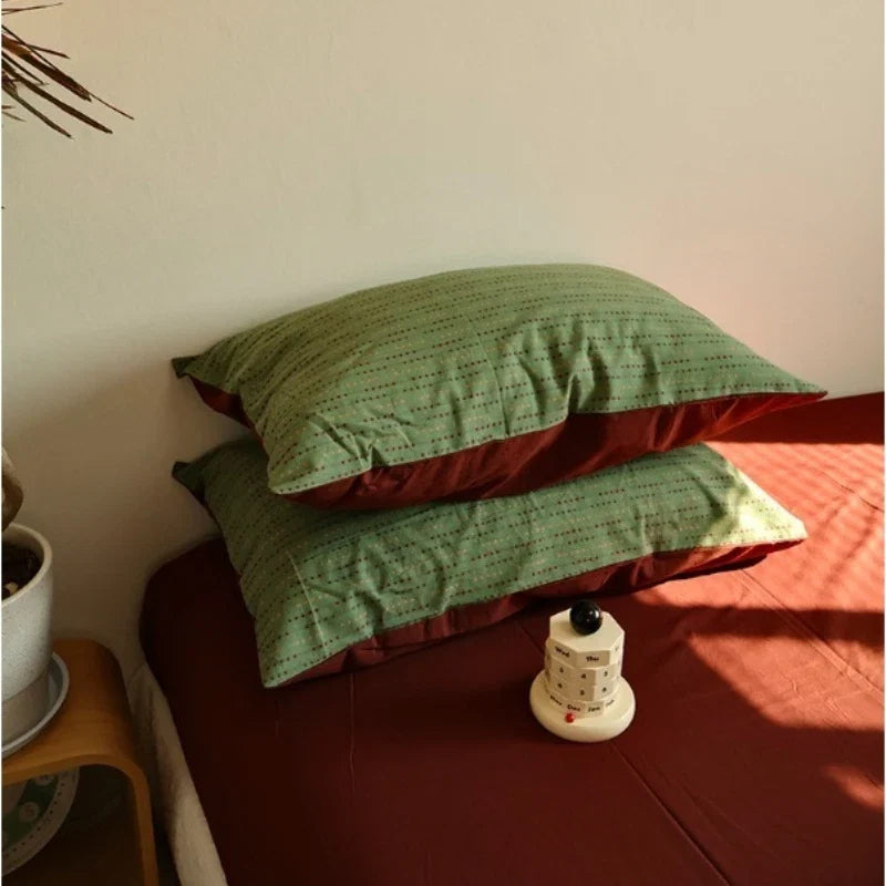 A-class Artistic Bedroom Vintage Style Cotton Four Piece Set Nordic Style Mother and Baby Grade Pure Cotton Duvet Cover