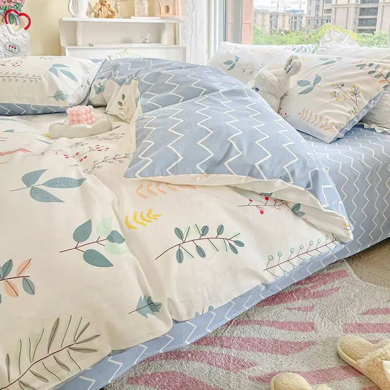 Ins White Bedding Set