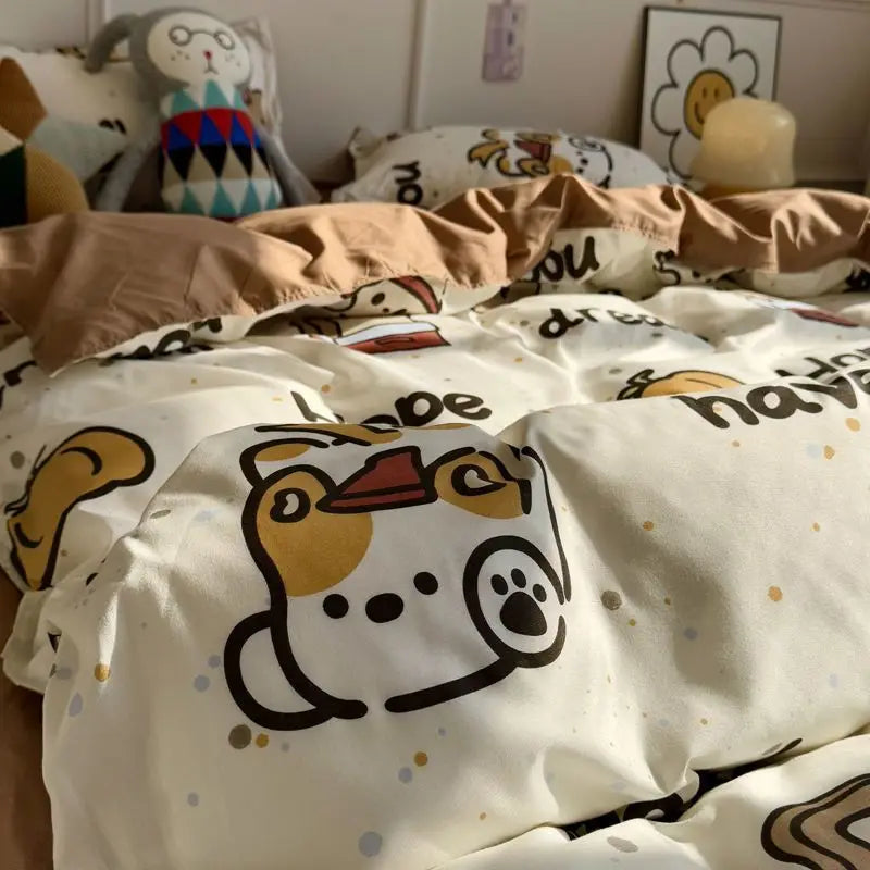 Ins Cartoon Bedding Set