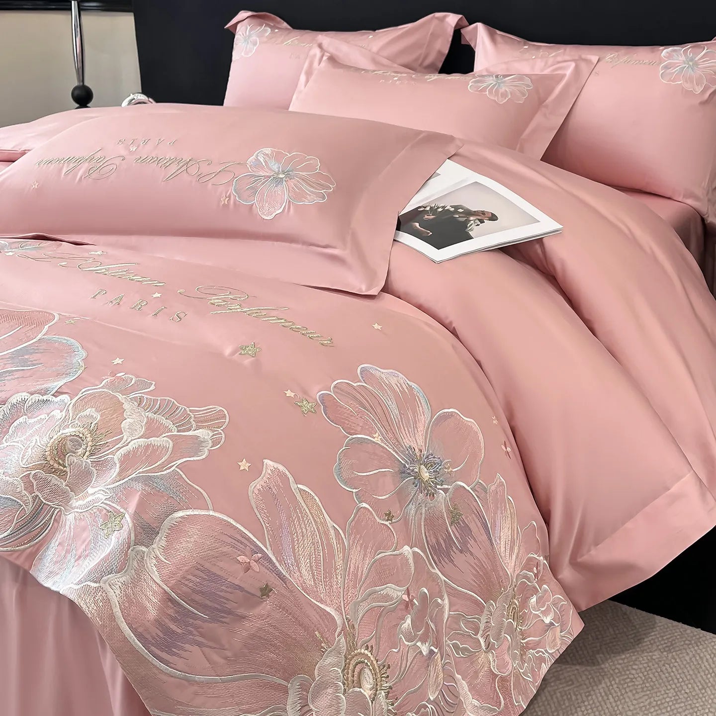 High End A-class Long Staple Cotton Pure Cotton Four Piece Duvet Cover  All Cotton Bed Sheet Light Luxury Bedding