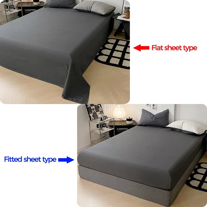 Solid Color Brushed Microfiber Bedding Set