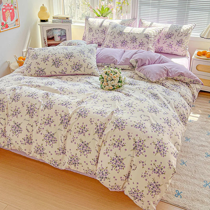 American Pastoral Floral Printed Bedding Set