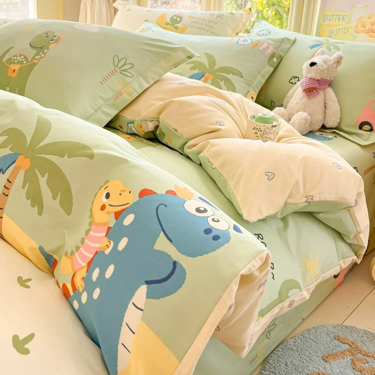 Pastoral Style Florals 100% Cotton Duvet Cover Soft Skin Friendly Single Double Bed Covers Pillowcases Queen King Bedding Set