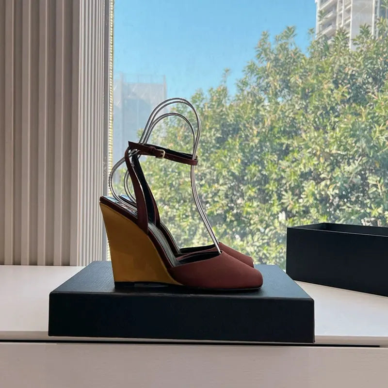 Stylish Peep-Toe High Wedge Heel