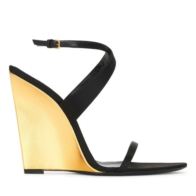 Design Golden Platform High Heels