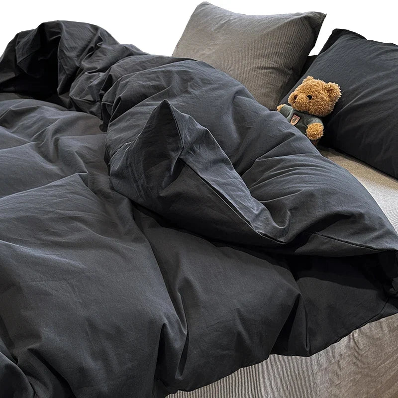 Japanese Solid Brushed Bedding Sets