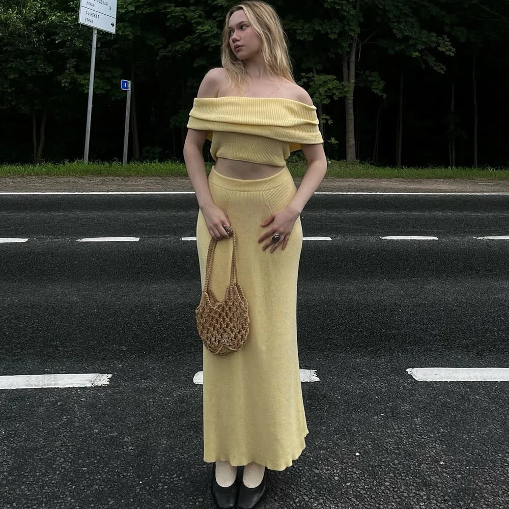 Kindra Knitted Skirt Set