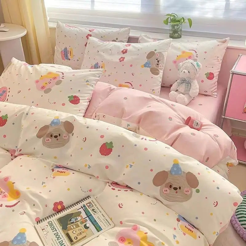Cool Cars Duvet Cover Set with Zipper Kawaii Boys Girls Bed Sheet Pillowcases No Filler Twin Double Size Cute Bedding Set
