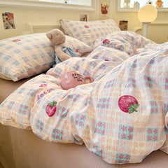 Wave Point Washed Cotton Bedding Set