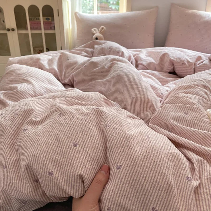 Korean Girls Strawberry Bedding Sets