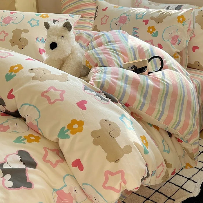 Cotton Long Staple Cotton 4 Pcs Bedding Set