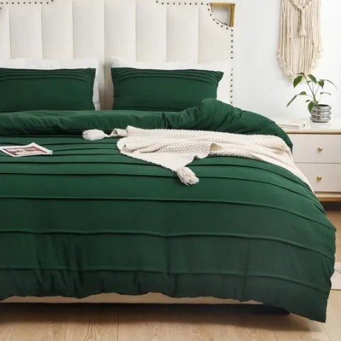 Luxury Satin Bed Sheet Set Deluxe Duvet Comforter Bedding Set