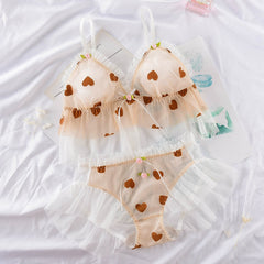 Heart Print Lolita Lingerie Set