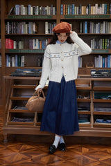 Lucia Cottagecore Cardigan with Embroidery