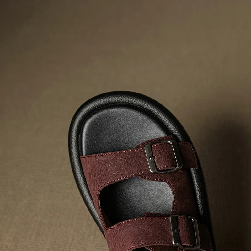 horse leather low Heel