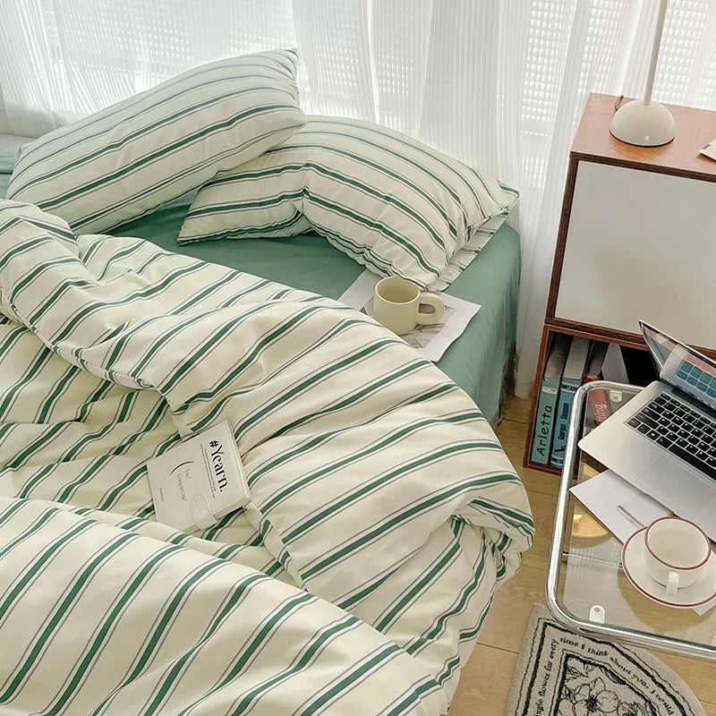 Korean Stripe Bedding Sets