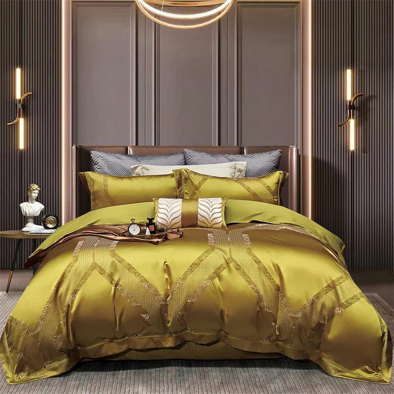 Modern Luxury Villa Egyptian Cotton Bedding Set