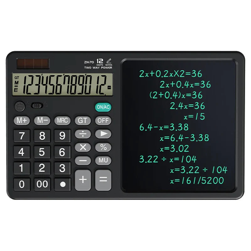 Portable Scientific LCD Notepad Calculator