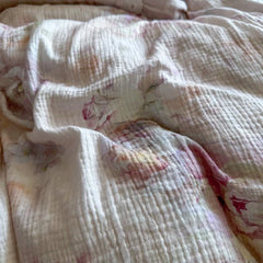 Flowers Prints Pleated Ruffles Princess Bedding Set