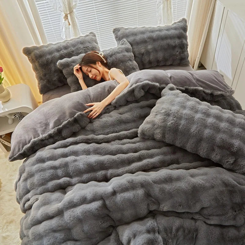 Winter Thick Warm 4pcs Bedding Set
