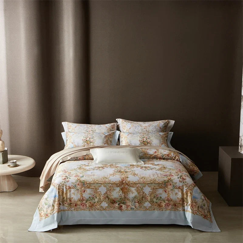 Luxury Floral Print Bedding Set
