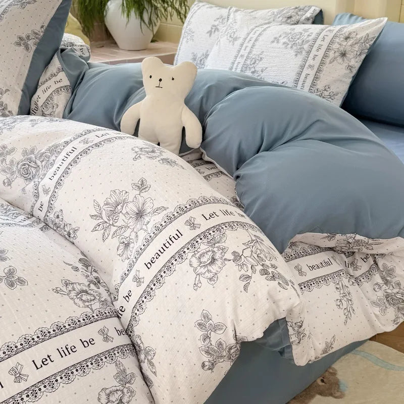 All Season Floral Printed Bedding Set